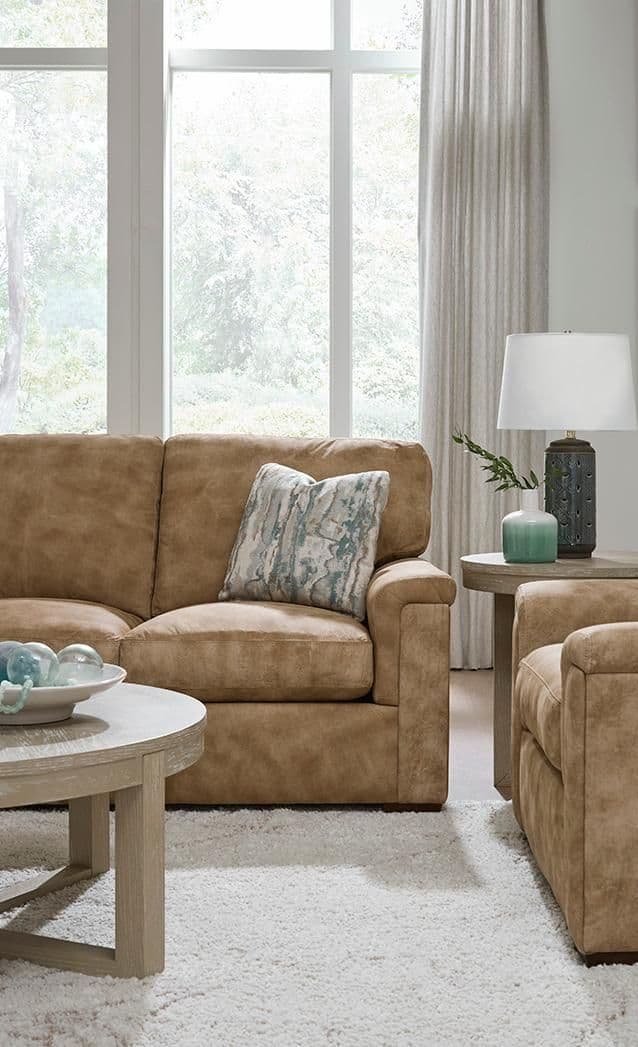 Drew leather sofa